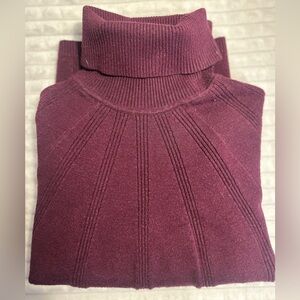 White House Black Market Rich Purple Turtleneck Sweater